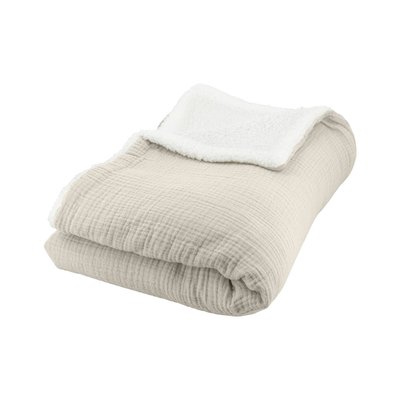 Plaid sherpa et gaze de coton 130 x 170cm ALIX SWEEEK