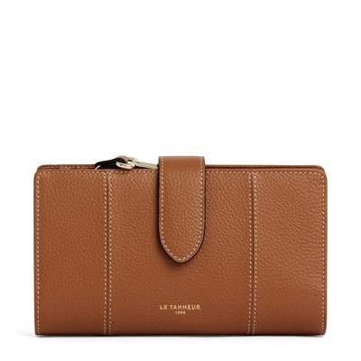 Portefeuille poche monnaie ne cuir grainé JULIETTE LE TANNEUR
