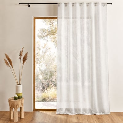 Voilage accroche 3-en-1  - Effet lin LUZ - QABANE HOME MAISON