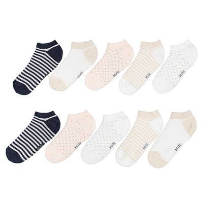 Lot de 10 socquettes imprimées LA REDOUTE COLLECTIONS
