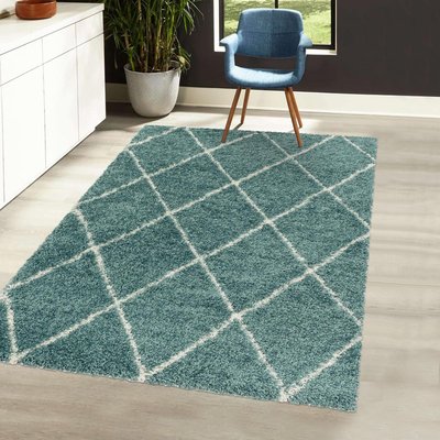Tapis berbère tissé motif losange SHAGGY A UN AMOUR DE TAPIS