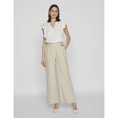 Pantalon large à pinces, taille haute VILA