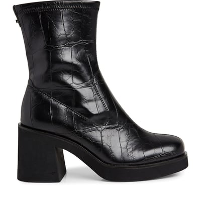 Bottines En Cuir Crocodile « Freelance » - Pointure 37 - Occasion - Marque Croco - Noir