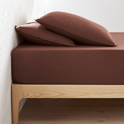 Drap housse uni coton lavé bonnet 30cm, Scenario LA REDOUTE INTERIEURS