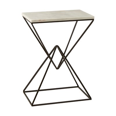 Rectangular Side Table in White Marble SO'HOME