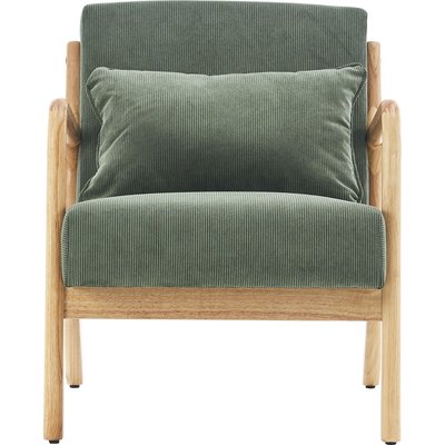 Fauteuil en bois et velours côtelé - LANNA HOMIFAB