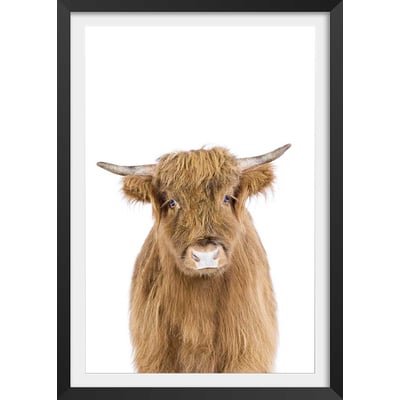 Affiche enfant bébé vache HEXOA