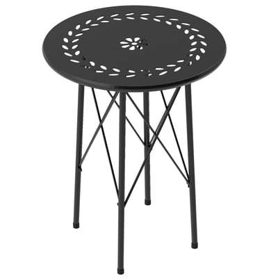 Table d'appoint de terrasse Acier Noir OUTSUNNY