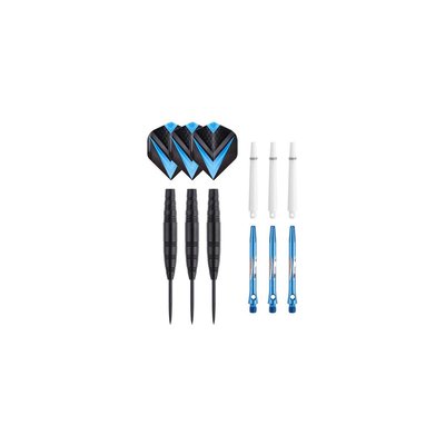 Jeu de 3 fléchettes professionnelles à pointe en acier 23 gr Cupra Bleu JARDINDECO