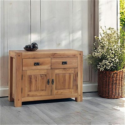 Buffet campagne chêne massif 2 portes 2 tiroirs 120cm FJORD PIER IMPORT
