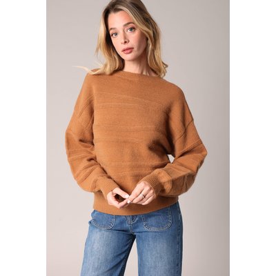 Pull en maille texturée avec manches longues bouffantes
 BALAZI DEELUXE