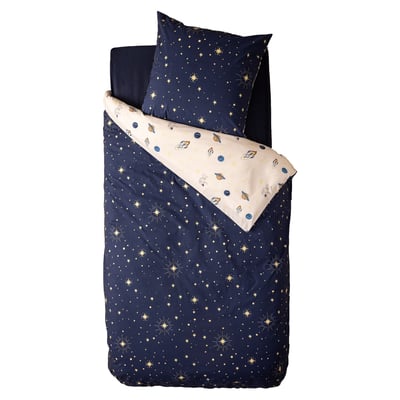 Parure de lit enfant 100% coton réversible ESPACE ATMOSPHERA