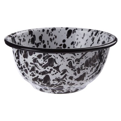 Small Carbon Steel Bowl in Black/White SO'HOME