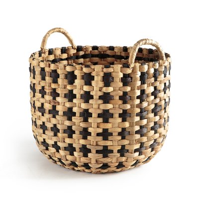Panier rond en jacinthe d'eau tressée, Karlata AM.PM