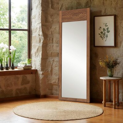 Miroir vertical en bois brun - motif tronc d'arbre HILO PIER IMPORT