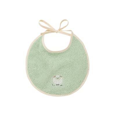 Mini bavoir coton bio BALADE CARRE BLANC