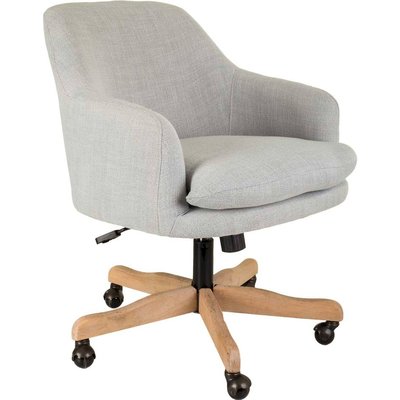 Fauteuil bois et tissu   à roulettes assise amovible RECOLLECTION