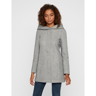 Manteau droit, capuche large VERO MODA