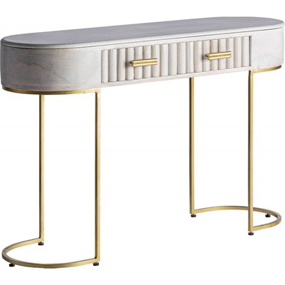 Console en bois de mangue ovale, Glees RECOLLECTION