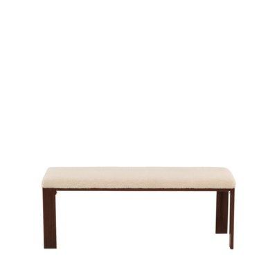 Banc en tissu bouclette et bois L120cm - Chester VENTURE HOME