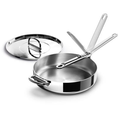 Sauteuse Space 28cm avec couvercle et poignée ret JOSEPH JOSEPH