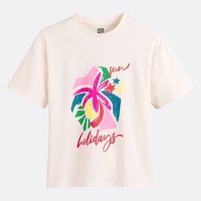 T-Shirt mit rundem Ausschnitt und Aufdruck LA REDOUTE COLLECTIONS