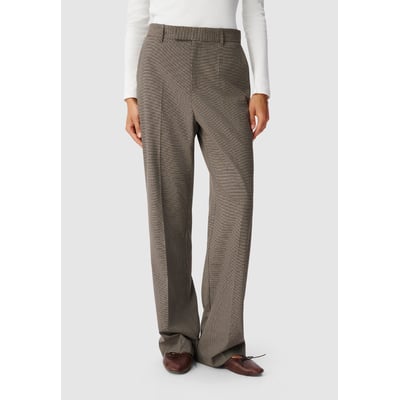 Pantalon de tailleur motif pied-de-puce IKKS