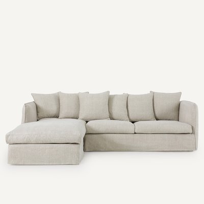 Divano angolare in cotone/lino, Neo Chiquito AM.PM