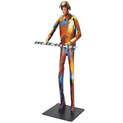 Sculpture moderne en métal peint claviériste PIER IMPORT
