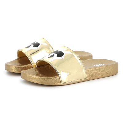 Claquettes métallisées DKNY