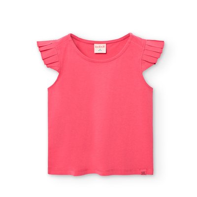 T-shirt avec volants et col rond BOBOLI