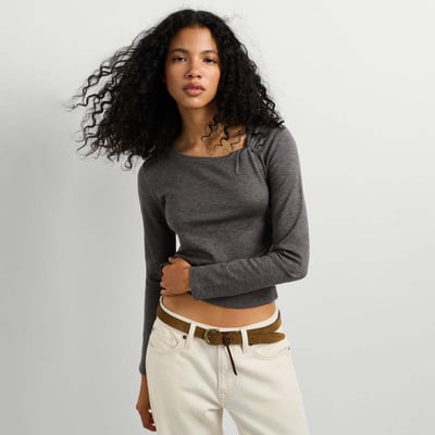 T-Shirt Manches Longues Avec Détail Nœud PEPE JEANS