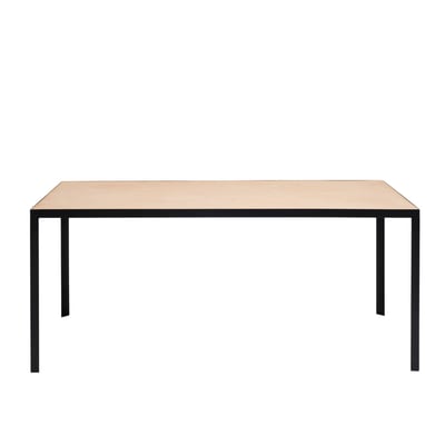 Table À Manger en Plateau en bois et piètement métal noir ORELIA MADURA