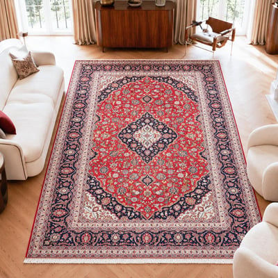 Tapis d'orient au motif oriental, noué à la main en laine, ARDAKAN 9 UN AMOUR DE TAPIS