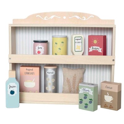 Jouet en bois - Etagère avec épicerie JABADABADO