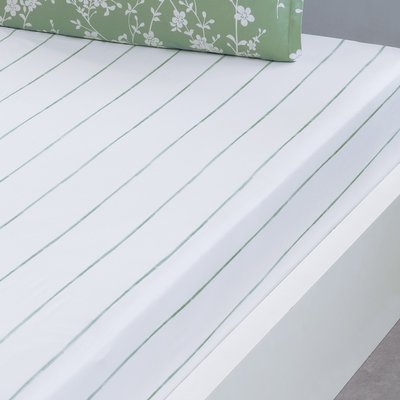 Drap housse en percale de coton bonnet 30 cm MAYA SENSEI MAISON
