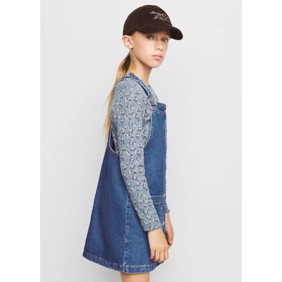 Robe chasuble denim poches MANGO KIDS
