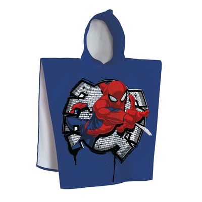 Cape de bain imprimée 100% coton, EYES SPIDER-MAN