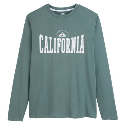 Varsity Print T-Shirt with Long Sleeves LA REDOUTE COLLECTIONS