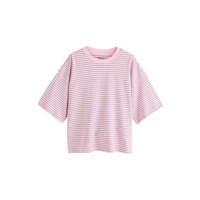 T-shirt droit décontracté ras du cou oversize NEXT