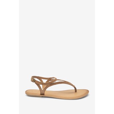Sandales En Cuir Tressé Avec Entredoigt NEXT