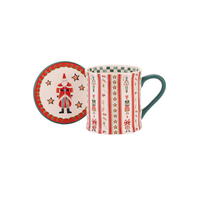 Nutcracker Stripe Mollie Mug & Coaster Set CATH KIDSTON