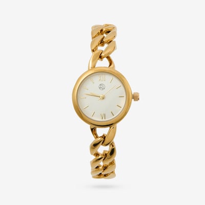 Montre cadran rond bracelet à maillons dorés BALABOOSTE