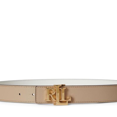 Ceinture large réversible en cuir avec logo LAUREN RALPH LAUREN