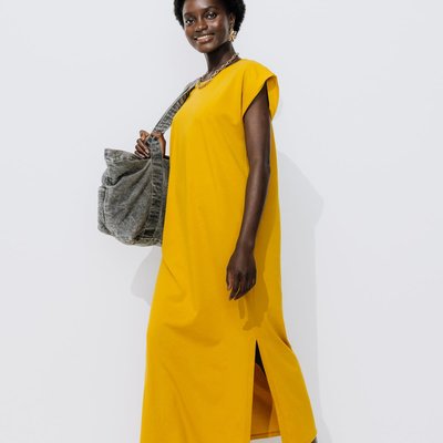 Robe moutarde manche longue discount