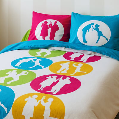 Parure housse de couette coton, Scene de Menage C DESIGN HOME TEXTILE