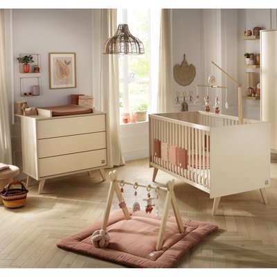 Chambre bébé, Lit évolutif et Commode à langer 3 tiroirs SAUTHON