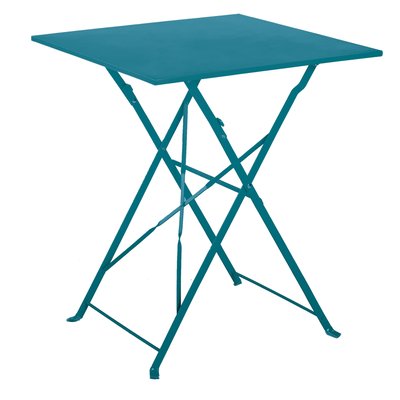 Table carrée de jardin pliante en acier IMAGIN