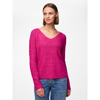 Trui met V-hals in fijn tricot PIECES
