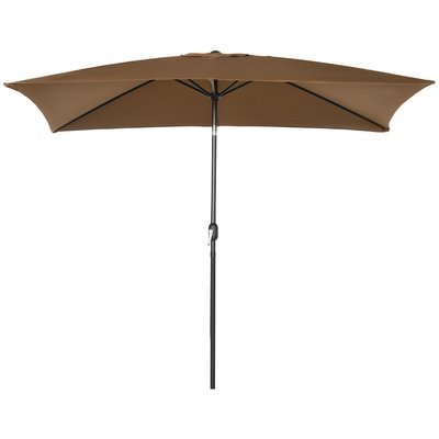 Parasol inclinable rectangulaire métal polyester OUTSUNNY